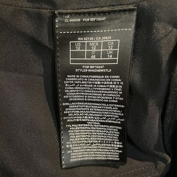 GUESS Jet Black Studded One Shoulder Pant Romper Jumpsuit Women’s Size 12 - Picture 15 of 16